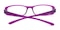 Arno purple Rectangle Plastic Eyeglasses