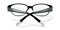 F1118 Black Oval Metal Eyeglasses