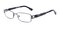 Anjou Gunmetal Rectangle Metal Eyeglasses