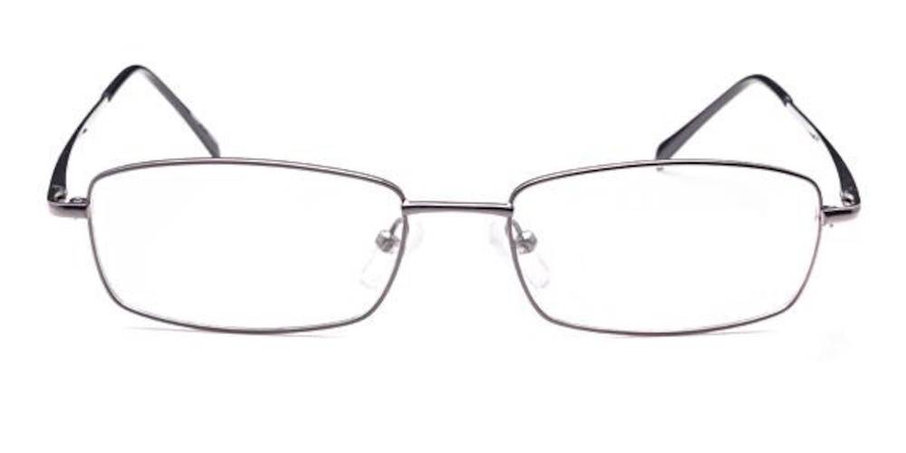 Fitzroy Gunmetal Rectangle Metal Eyeglasses