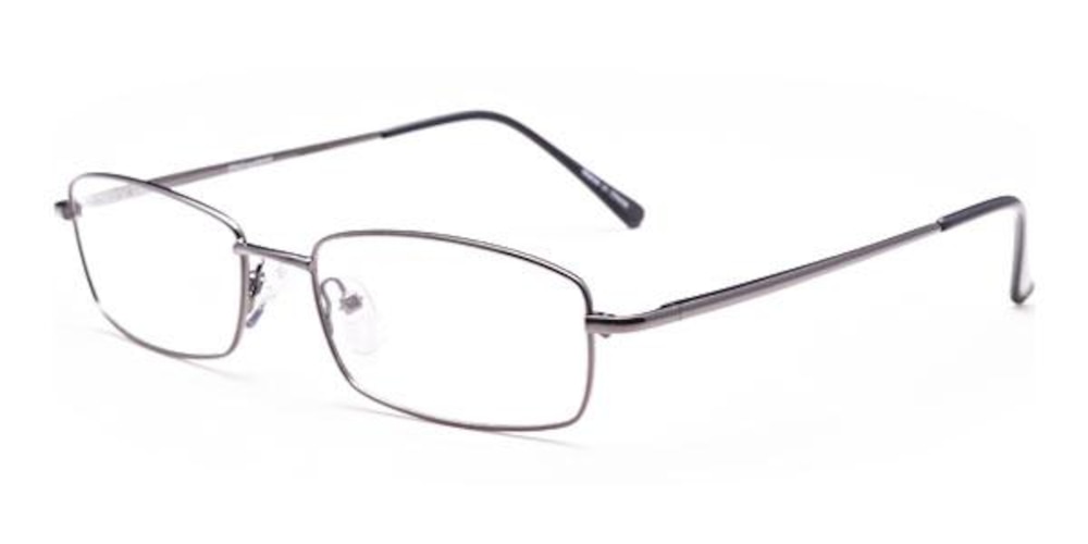 Fitzroy Gunmetal Rectangle Metal Eyeglasses