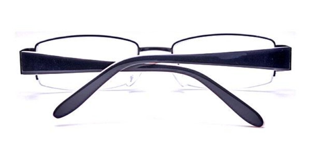 Adam Black Rectangle Metal Eyeglasses