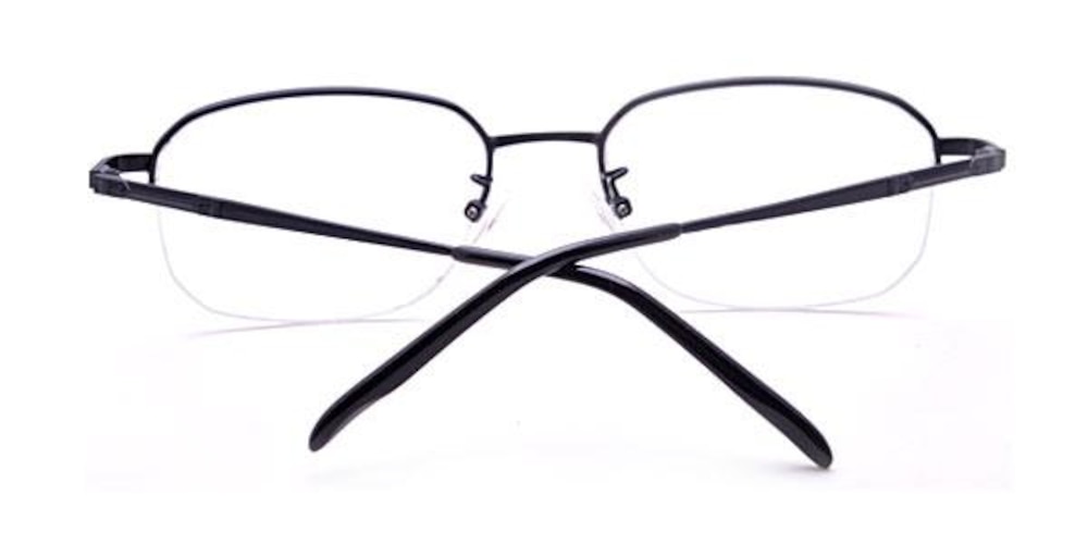 Vaud black Round Metal Eyeglasses
