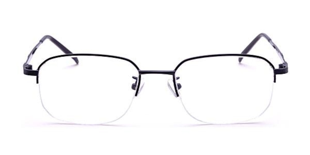 Vaud black Round Metal Eyeglasses