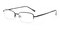 Sorell Black Rectangle Metal Eyeglasses