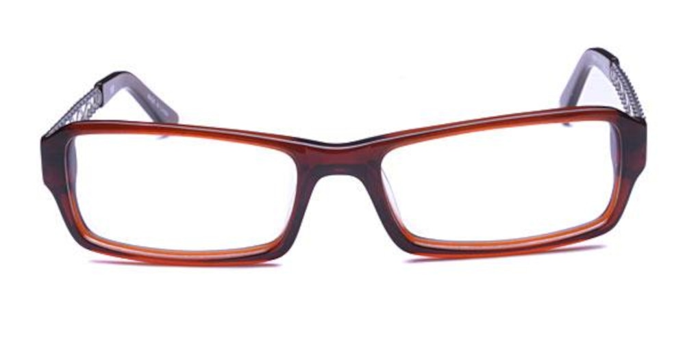 1009 Brown Rectangle Acetate Eyeglasses