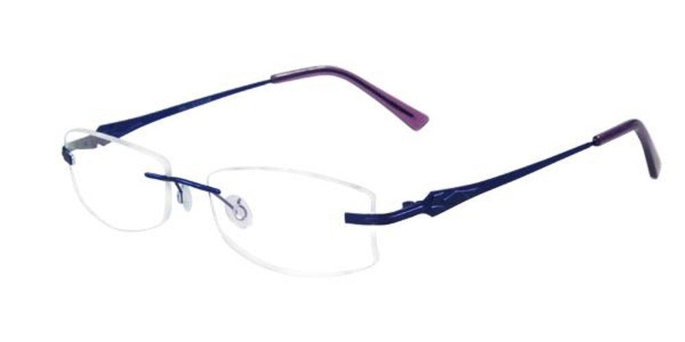 Serena Purple Oval Titanium Eyeglasses
