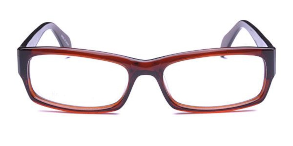 1015 Brown Rectangle Plastic Eyeglasses