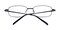 Bern black Rectangle Metal Eyeglasses