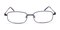 Bern black Rectangle Metal Eyeglasses