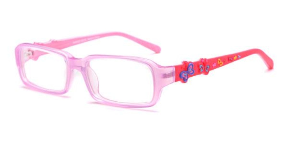 Domingo Pink Rectangle Acetate Eyeglasses