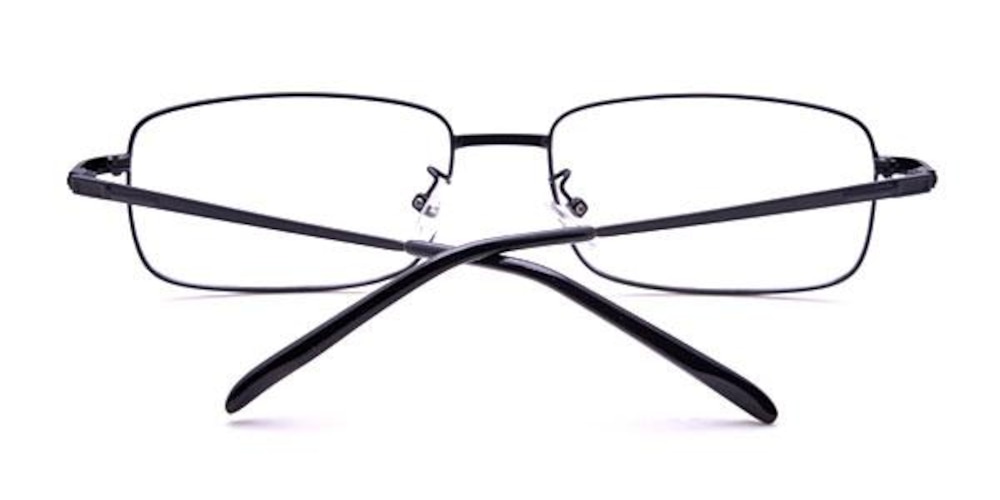 Geneva black Square Metal Eyeglasses