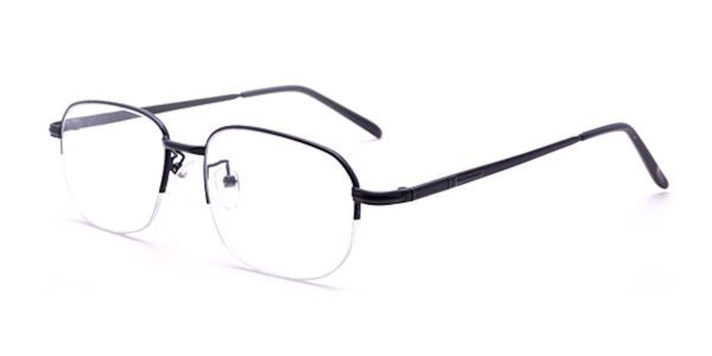 Basel black Round Metal Eyeglasses
