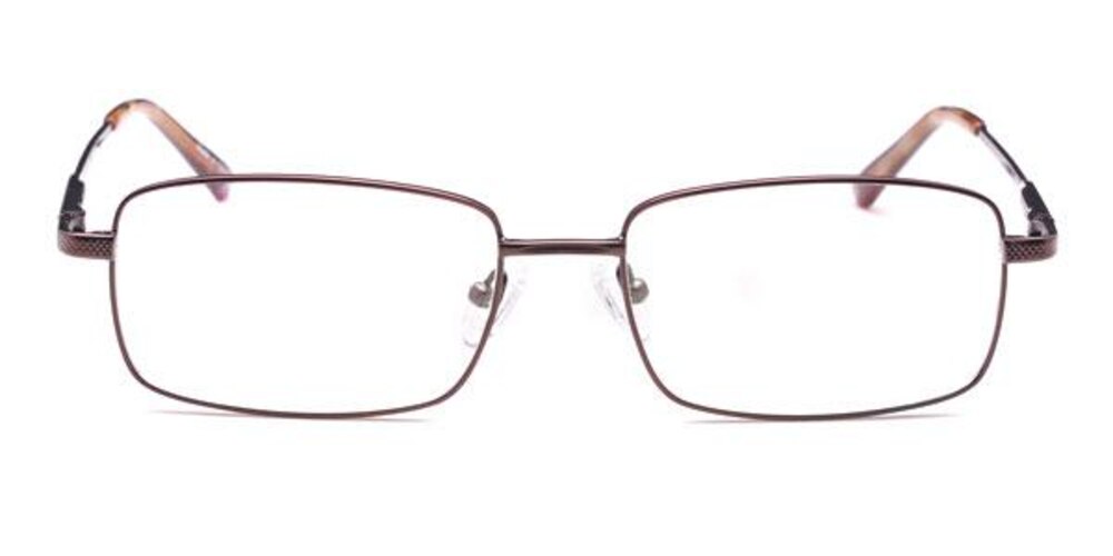Marquesas Brown Rectangle Titanium Eyeglasses