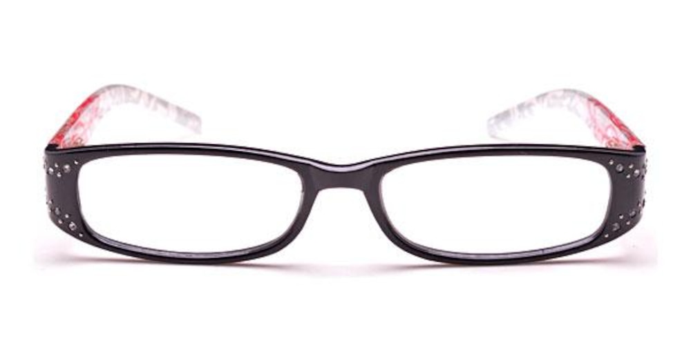 Eyre Black Oval Plastic Eyeglasses