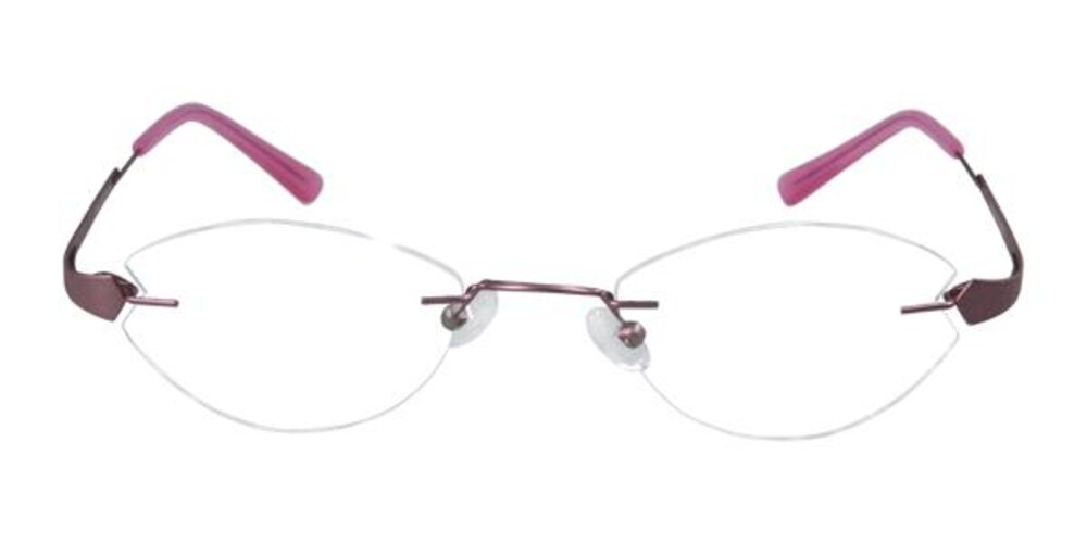 Selina Pink Round Titanium Eyeglasses