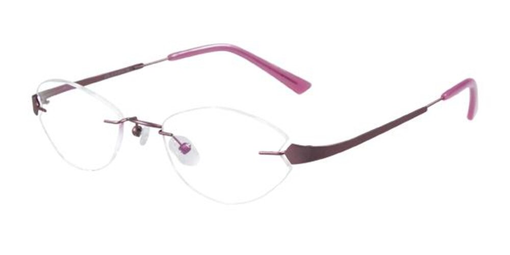 Selina Pink Round Titanium Eyeglasses