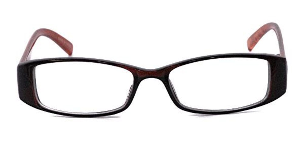 2005 Brown Rectangle Plastic Eyeglasses