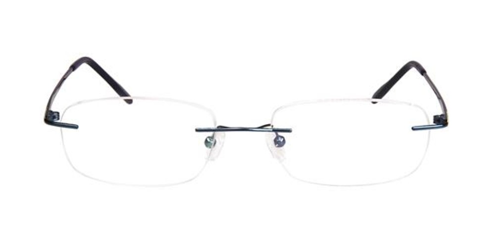 Debra Blue Rectangle Titanium Eyeglasses
