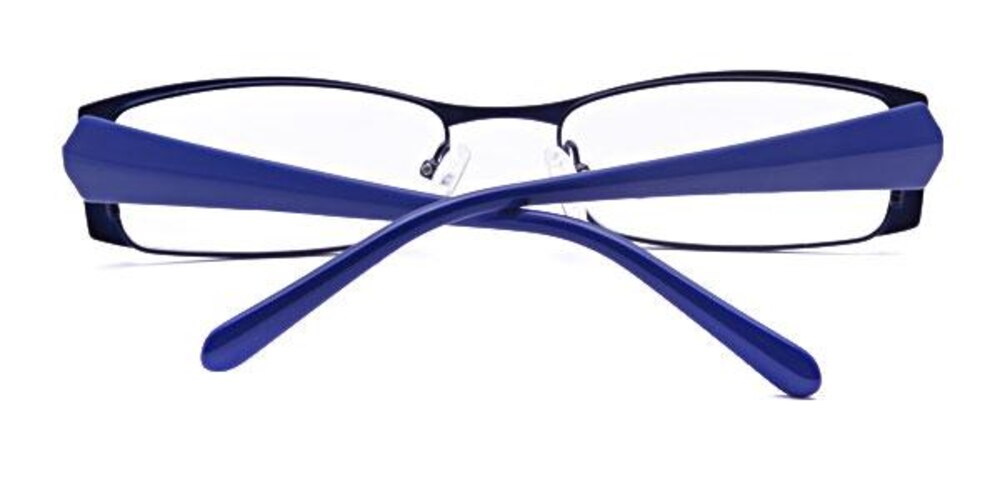 Valenciennes Blue Rectangle Metal Eyeglasses
