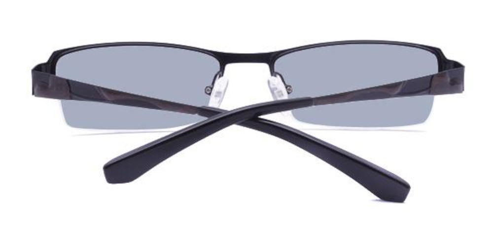Toulouse Black Oval Metal Sunglasses