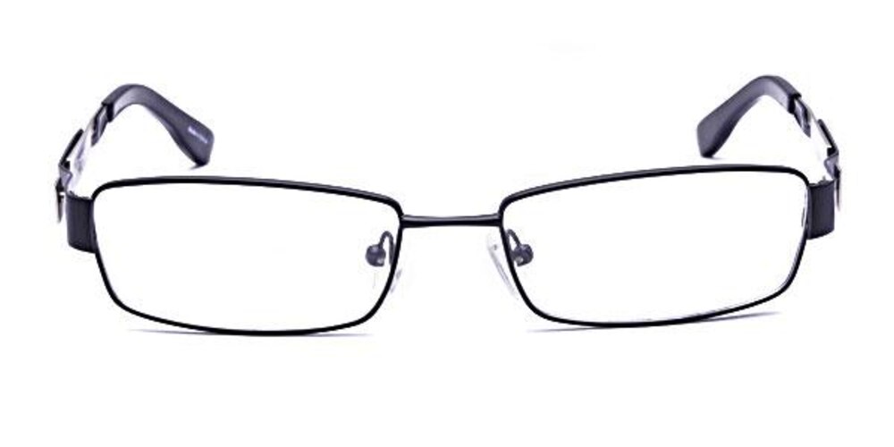 Anjou Black Rectangle Metal Eyeglasses