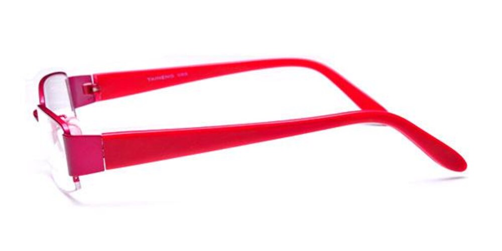 Adam Red Rectangle Metal Eyeglasses