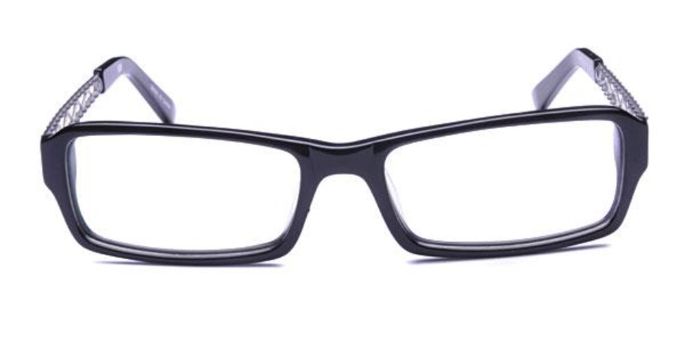 1009 Black Rectangle Acetate Eyeglasses
