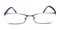 Stephen Gunmetal Rectangle Metal Eyeglasses