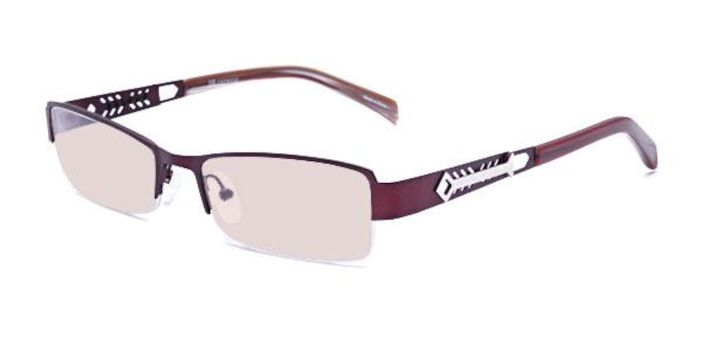 Tours Brown Oval Metal Sunglasses