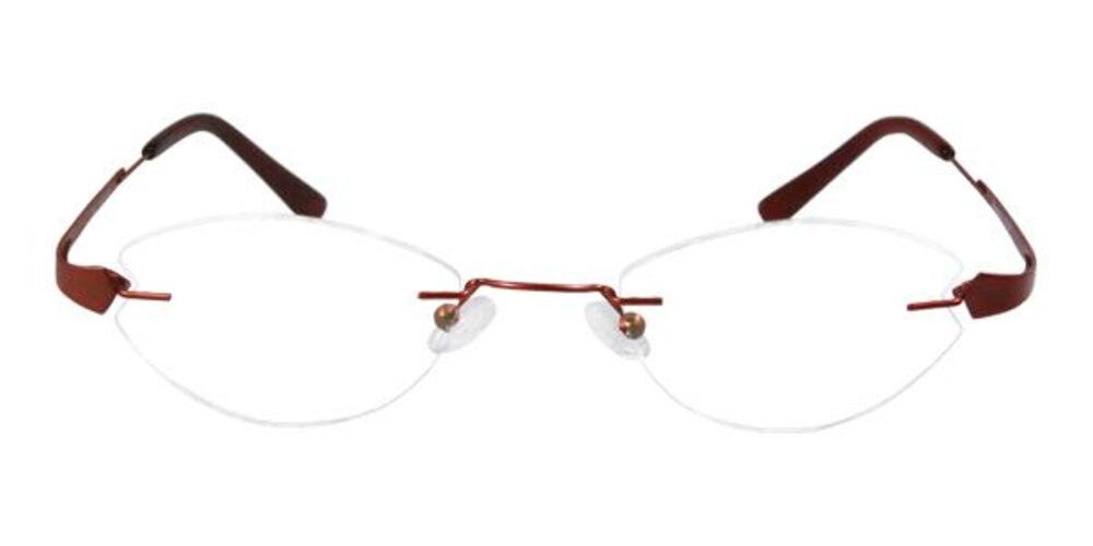 Selina Orange Round Titanium Eyeglasses