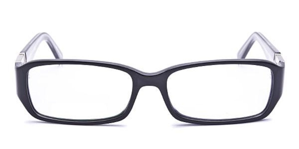 Reston Black Rectangle Acetate Eyeglasses