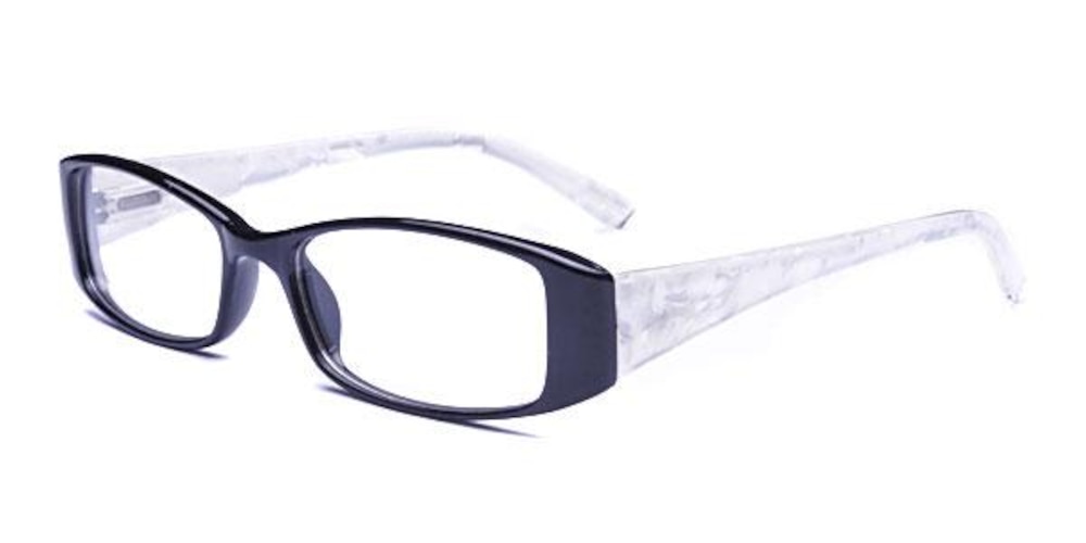 2005 Black Rectangle Plastic Eyeglasses