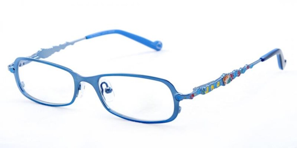 Sanford Blue Oval Metal Eyeglasses