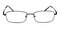 Fitzroy Black Rectangle Metal Eyeglasses