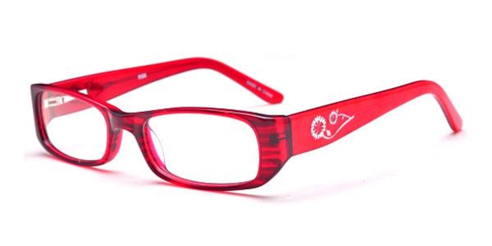 Flinders RED Rectangle Acetate Eyeglasses