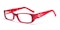 Flinders RED Rectangle Acetate Eyeglasses