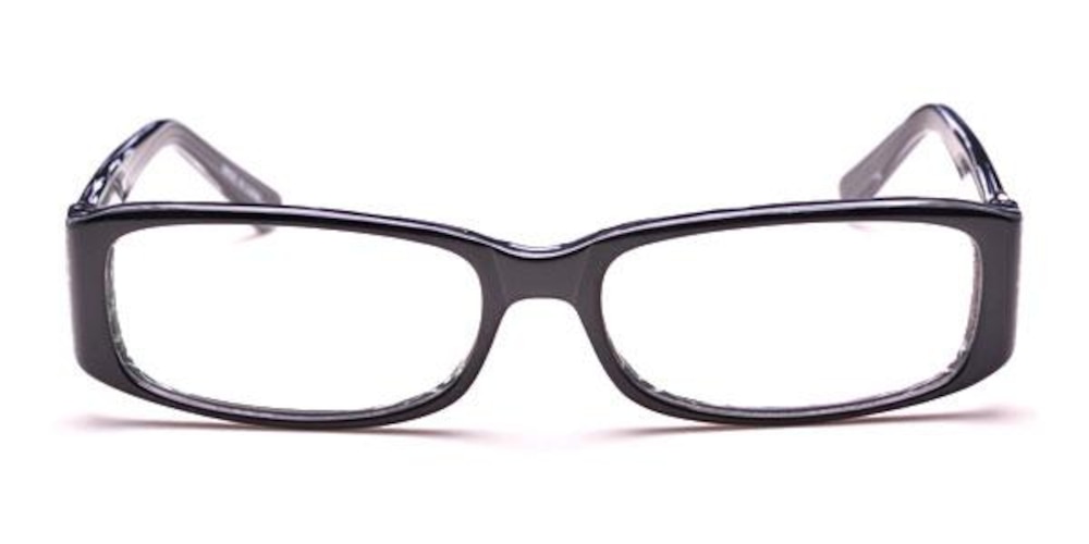 Kimberly BLACK Rectangle Acetate Eyeglasses