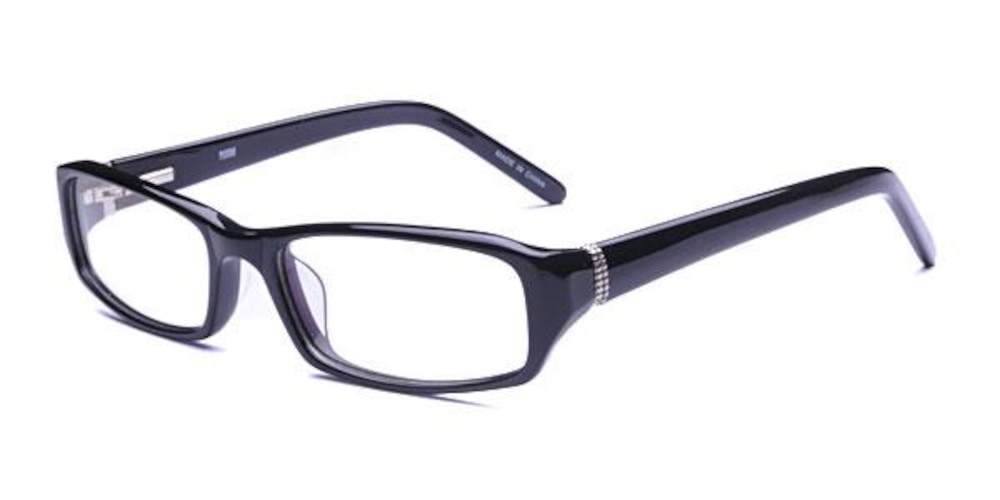 1003 Black Rectangle Acetate Eyeglasses