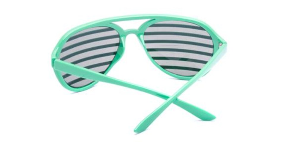 Newcastle Green Aviator Plastic Sunglasses