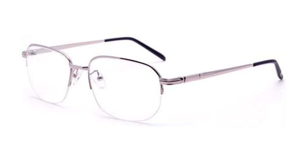 Basel silver Round Metal Eyeglasses