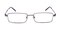 Zurich gunmetal Rectangle Metal Eyeglasses
