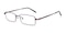 Zurich gunmetal Rectangle Metal Eyeglasses