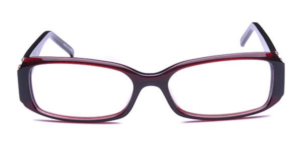 1010 Burgundy Rectangle Acetate Eyeglasses