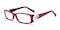 Kimberly RED Rectangle Acetate Eyeglasses