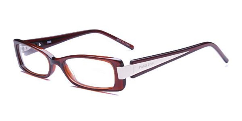 1002 Brown Oval Acetate Eyeglasses