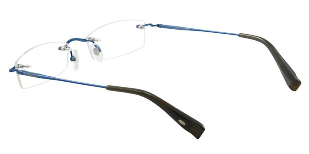 Summerdale Blue Rectangle Titanium Eyeglasses