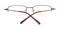 Vannes Brown Rectangle Metal Eyeglasses