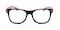 Y323 Black/Orange Classic Wayframe Plastic Eyeglasses