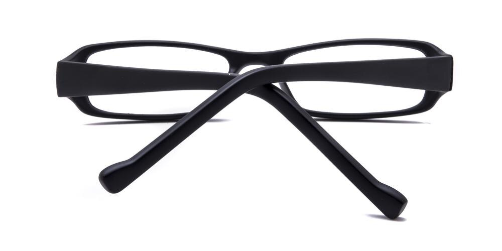 Lucy Matte Black Rectangle Plastic Eyeglasses